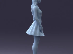 000268 Woman in Striped Dress 0604 3D Model