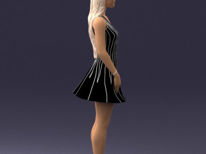 000268 Woman in Striped Dress 0604 3dp 3D Druckmodell