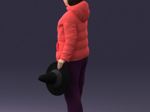 woman with hat 0111 Modèle 3D