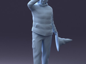 woman with hat 0111 Modèle 3D
