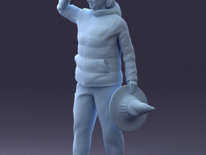 woman with hat 0111 Modèle 3D