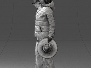 woman with hat 0111 Modèle 3D
