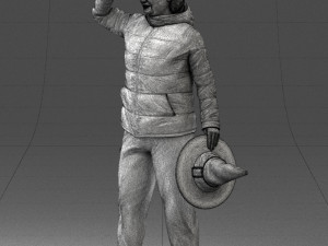 woman with hat 0111 Modèle 3D