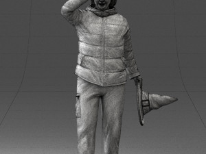 woman with hat 0111 Modèle 3D