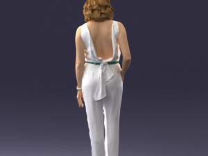 000185 Woman in Elegant White Outfit 0927 3D 模型