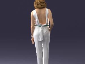 000185 Woman in Elegant White Outfit 0927 3D Model