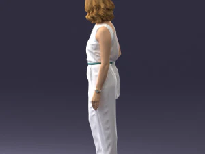 000185 Woman in Elegant White Outfit 0927 3D Model