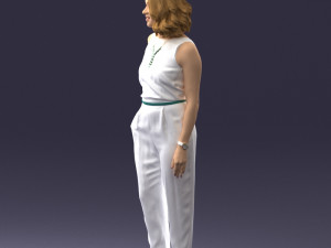 000185 Woman in Elegant White Outfit 0927 3D 模型