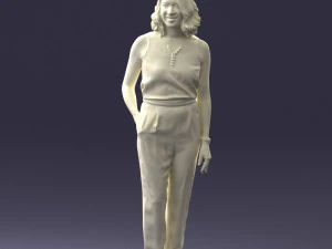 000185 Woman in Elegant White Outfit 0927 3D Model