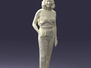 000185 Woman in Elegant White Outfit 0927 3D Model