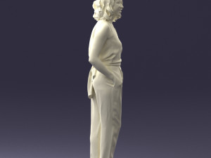 000185 Woman in Elegant White Outfit 0927 3D 模型