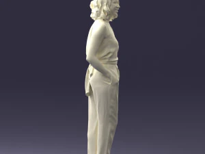 000185 Woman in Elegant White Outfit 0927 3D Model