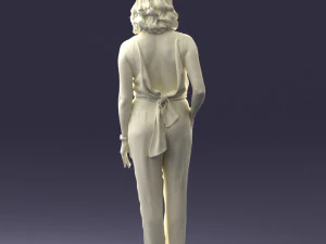 000185 Woman in Elegant White Outfit 0927 3D Model