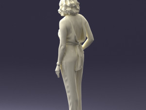 000185 Woman in Elegant White Outfit 0927 3D 模型
