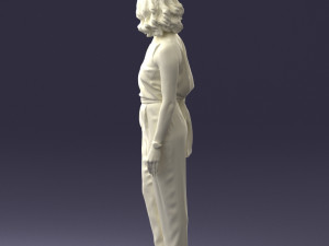 000185 Woman in Elegant White Outfit 0927 3D 模型