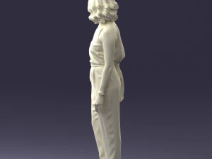 000185 Woman in Elegant White Outfit 0927 3D Model