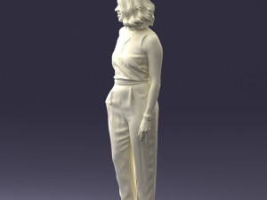 000185 Woman in Elegant White Outfit 0927 3D 模型
