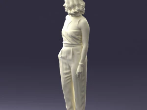 000185 Woman in Elegant White Outfit 0927 3D Model