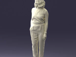 000185 Woman in Elegant White Outfit 0927 3D Model