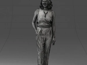 000185 Woman in Elegant White Outfit 0927 3D Model