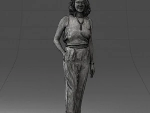 000185 Woman in Elegant White Outfit 0927 3D Model
