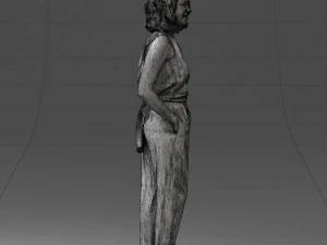 000185 Woman in Elegant White Outfit 0927 3D Model