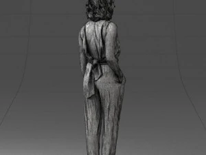 000185 Woman in Elegant White Outfit 0927 3D Model
