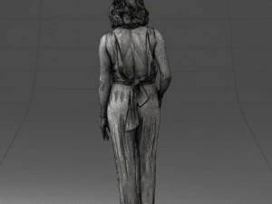 000185 Woman in Elegant White Outfit 0927 3D Model
