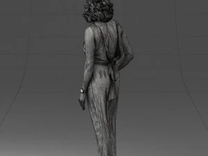 000185 Woman in Elegant White Outfit 0927 3D Model