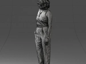 000185 Woman in Elegant White Outfit 0927 3D Model