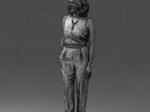 000185 Woman in Elegant White Outfit 0927 3D Model