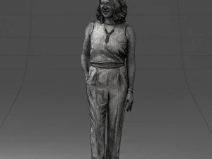 000185 Woman in Elegant White Outfit 0927 3D Model