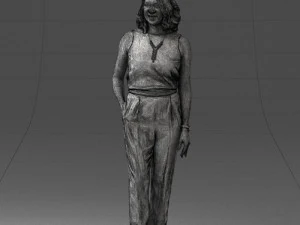 000185 Woman in Elegant White Outfit 0927 3D Model
