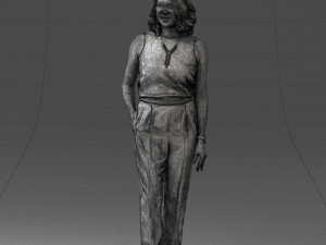 000185 Woman in Elegant White Outfit 0927 3dp 3D Принт Модель