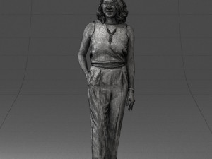 000185 Woman in Elegant White Outfit 0927 3dp 3D Принт Модель