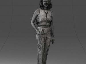 000185 Woman in Elegant White Outfit 0927 3dp 3D Принт Модель