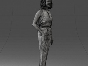 000185 Woman in Elegant White Outfit 0927 3dp 3D Принт Модель