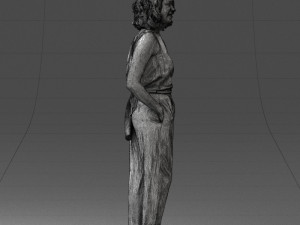 000185 Woman in Elegant White Outfit 0927 3dp 3D Принт Модель