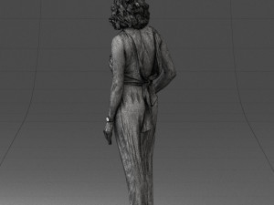 000185 Woman in Elegant White Outfit 0927 3dp 3D Принт Модель