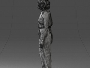 000185 Woman in Elegant White Outfit 0927 3dp 3D Принт Модель