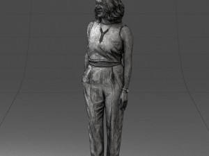 000185 Woman in Elegant White Outfit 0927 3dp 3D Принт Модель