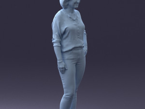 000119 Casual Middle-Aged Woman 0219 3Dモデル