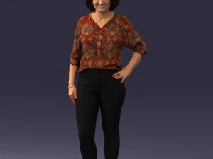 000119 Casual vrouw van middelbare leeftijd 0219 3dp 3D printmodel