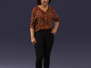 000119 Casual Middle-Aged Woman 0219 3dp 3D Print Model