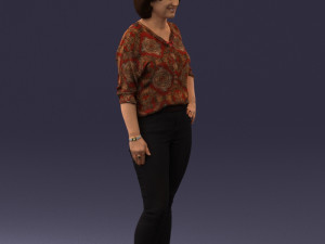 000119 Casual Middle-Aged Woman 0219 3dp 3D Принт Модель