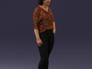 000119 Casual Middle-Aged Woman 0219 3dp 3D Print Model