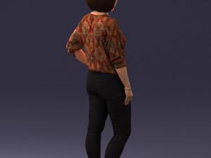 000119 Casual Middle-Aged Woman 0219 3dp 3D Принт Модель