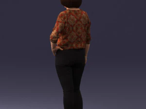 000119 Casual Middle-Aged Woman 0219 3dp 3D Print Model