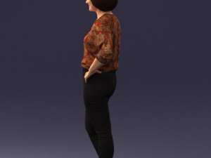 000119 Casual Middle-Aged Woman 0219 3dp 3D Принт Модель