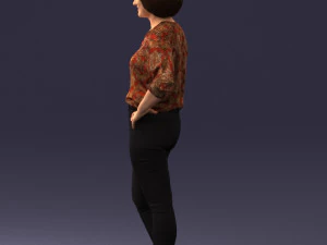 000119 Casual Middle-Aged Woman 0219 3dp 3D Print Model
